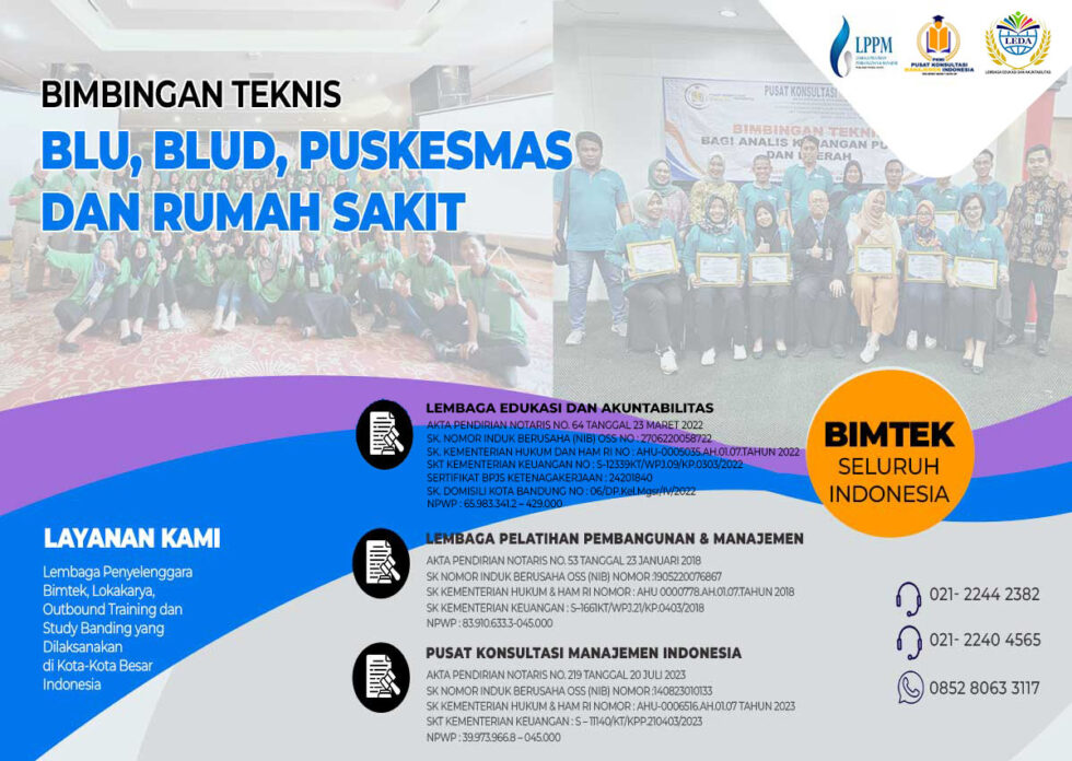BIMTEK BLU , BLUD , PUSKESMAS DAN RUMAH SAKIT | Lembaga Bimtek 2026